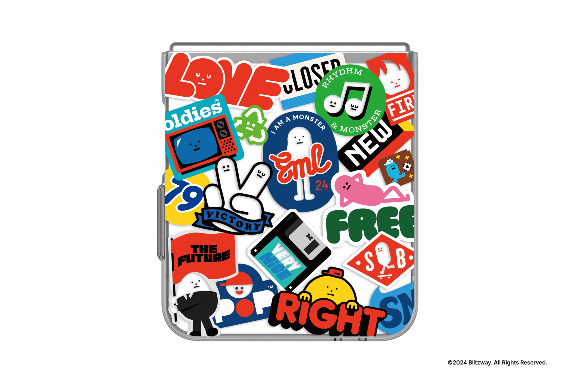 ◆SLBS◆ Sticky Monster Lab Sticker Slim Impression Case for Samsung x STICKY MONSTER LAB Galaxy Z Flip6 Slim Impression