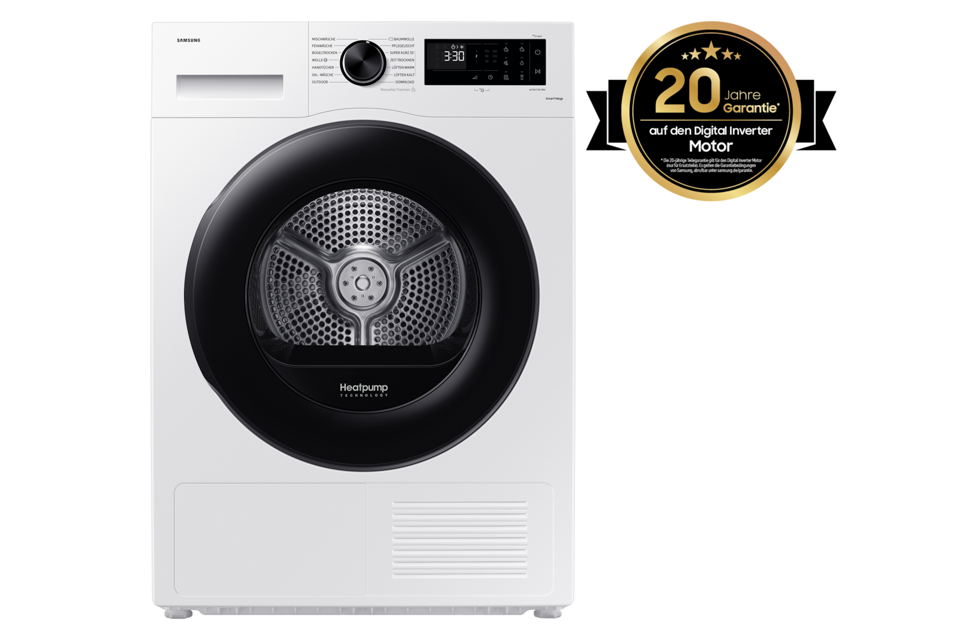 Samsung DV90CGC0A0TEET Crystal Ecodry Sèche-linge pompe à chaleur cm. 60 -  capacité 9 kg - blanc