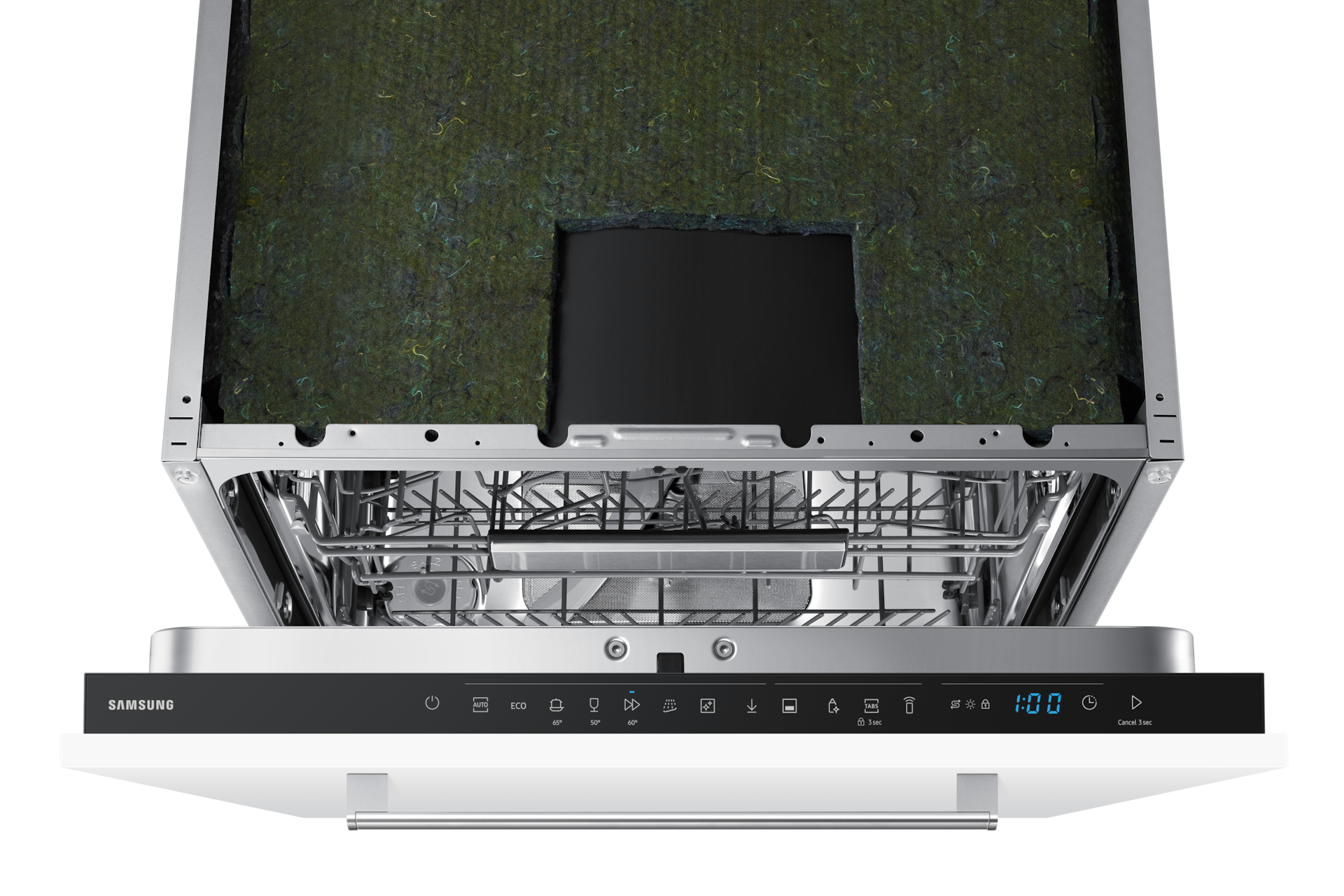 DW70H72WCB0U1, Geschirrspüler 60 cm, Vollintegrierbar mit Festtürtechnik, EEK: C, 13 Maßgedecke, 10,5 L, 44 dB(A) Control-Panel Gray 
