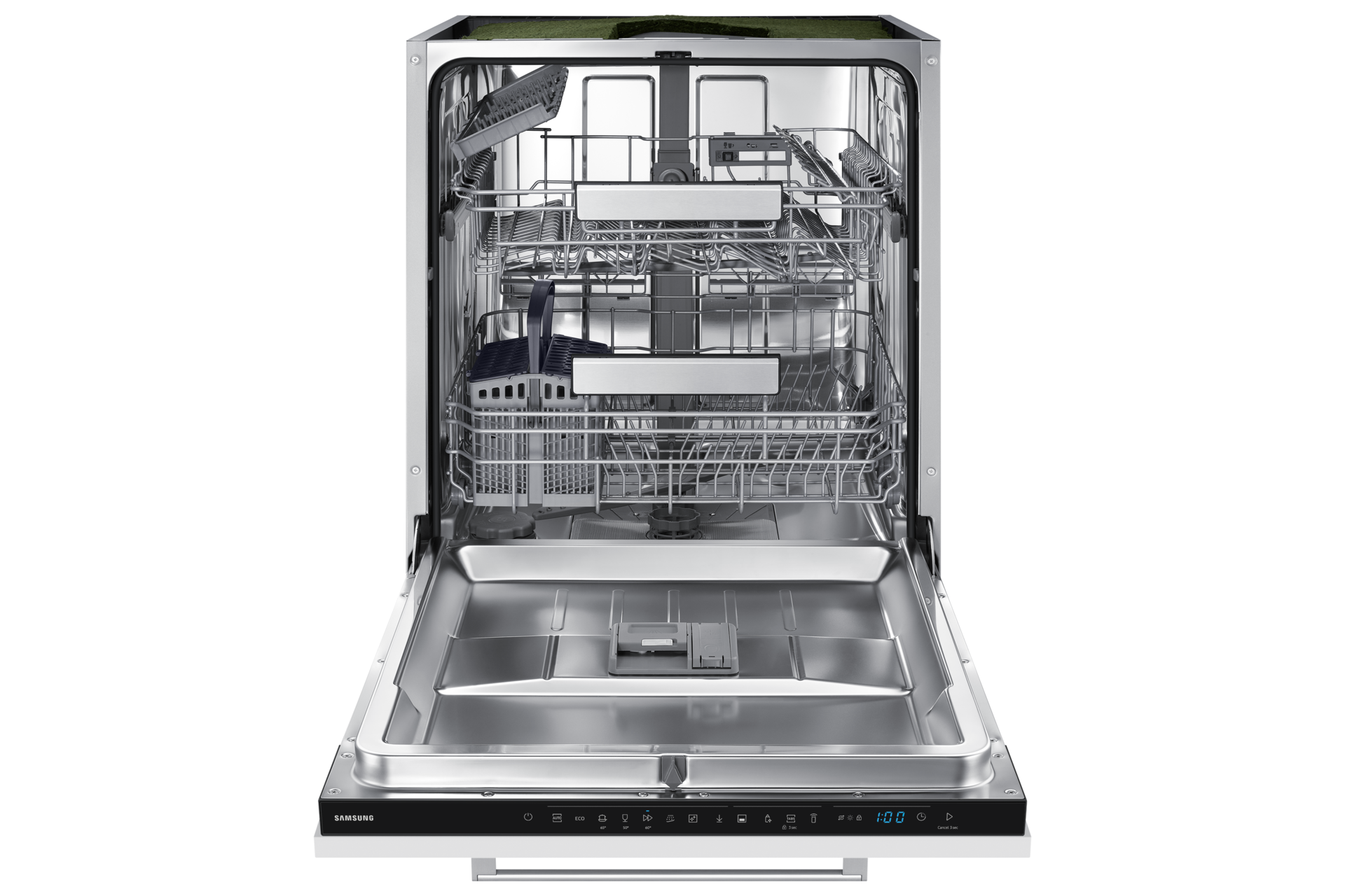 DW70H72WCB0U1, Geschirrspüler 60 cm, Vollintegrierbar mit Festtürtechnik, EEK: C, 13 Maßgedecke, 10,5 L, 44 dB(A) Front-Open2 Gray 