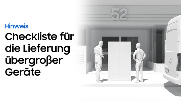  Checkliste für die Lieferung übergroßer Geräte