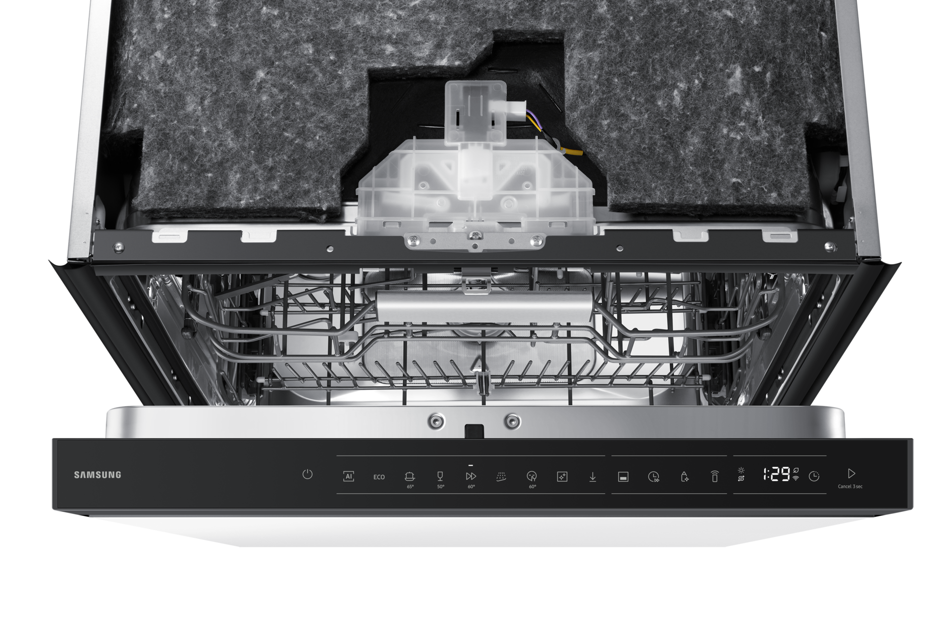 DW80H Teilintegrierbarer Geschirrspüler mit Festtürtechnik, 60 cm,  EEK: A, 14 Maßgedecke Control-Panel White 