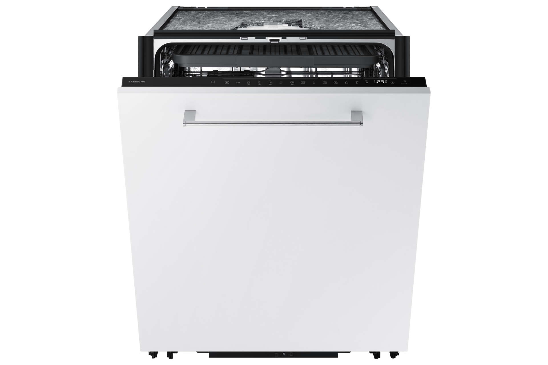 DW80H73WBB0U1, Geschirrspüler 60 cm, Vollintegrierbar mit Festtürtechnik, EEK: B, 14 Maßgedecke, 42 dB(A) Front-Open White 