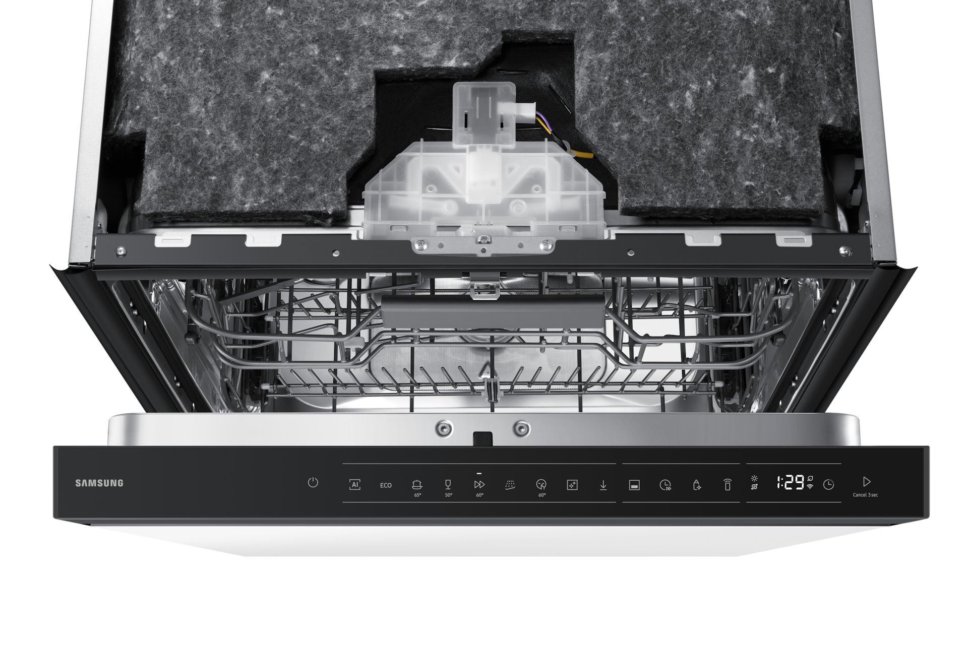 DW80H Teilintegrierbarer Geschirrspüler mit Festtürtechnik,  60 cm, EEK: B, 14 Maßgedecke Control-Panel White 