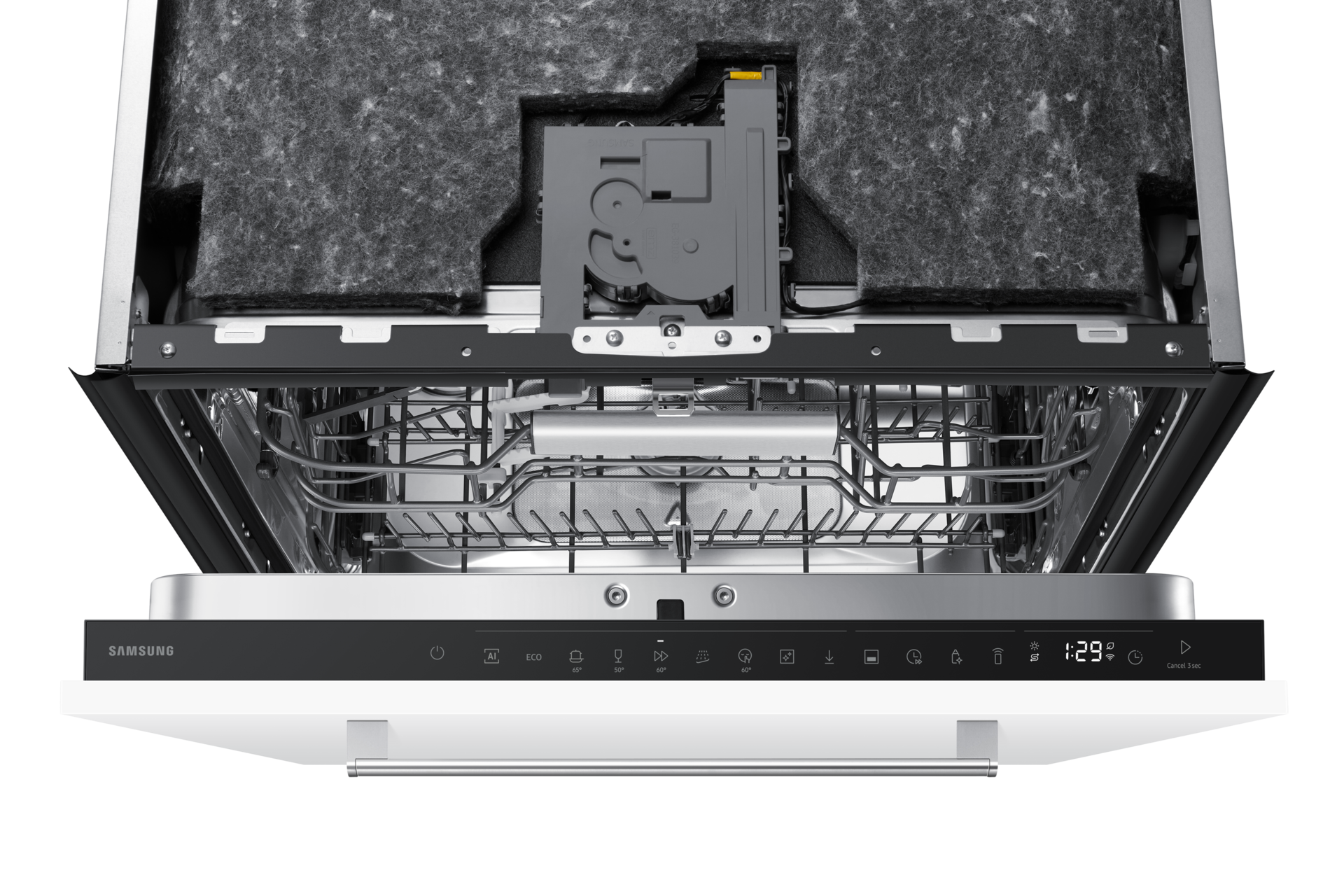 DW90H Vollintegrierbarer Geschirrspüler mit Festtürtechnik, 60 cm, EEK: A-20%, 14 Maßgedecke Control-Panel White 