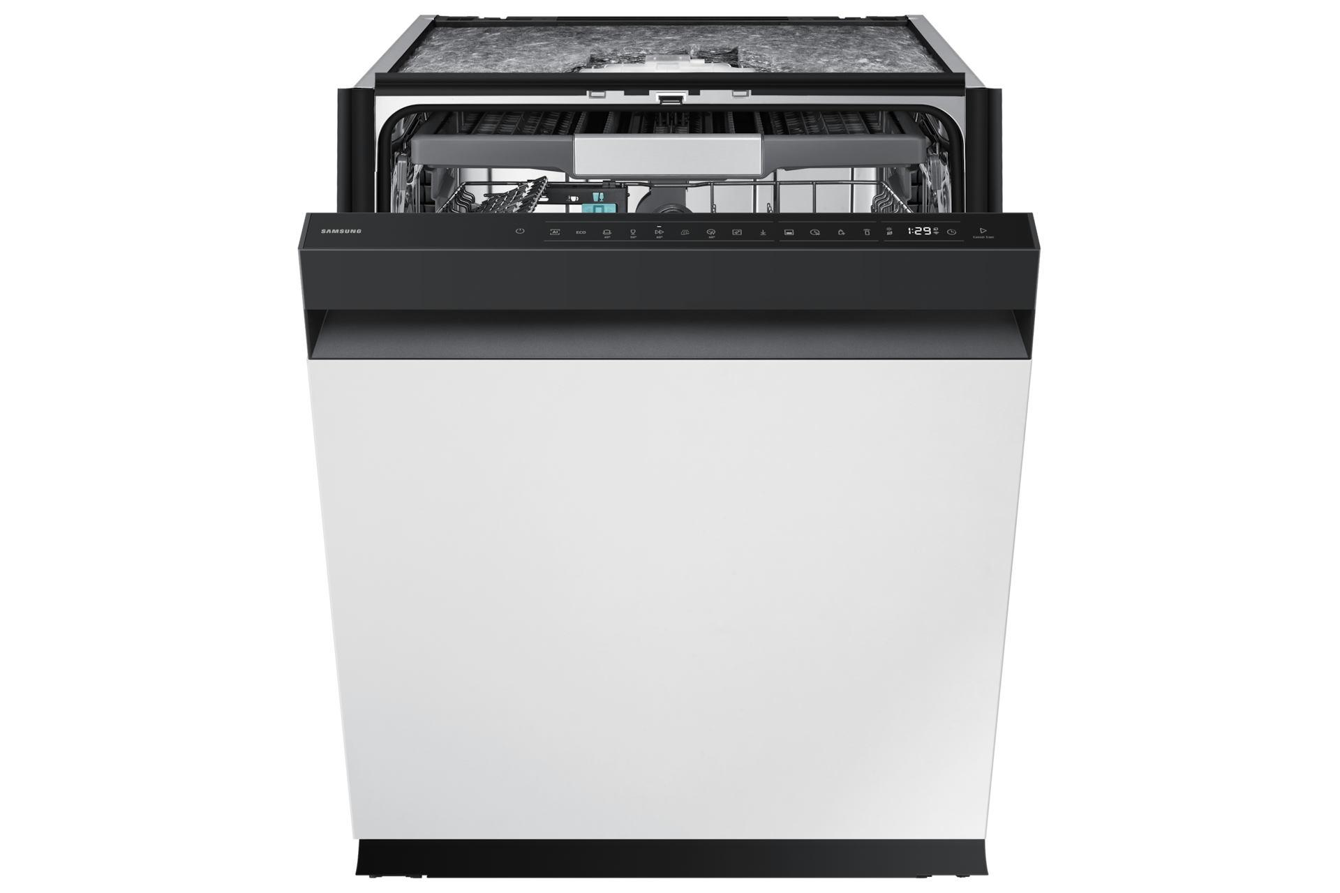 DW90H Teilintegrierbarer Geschirrspüler mit Festtürtechnik, 60 cm, EEK: A-20%, 14 Maßgedecke Front-Open White 
