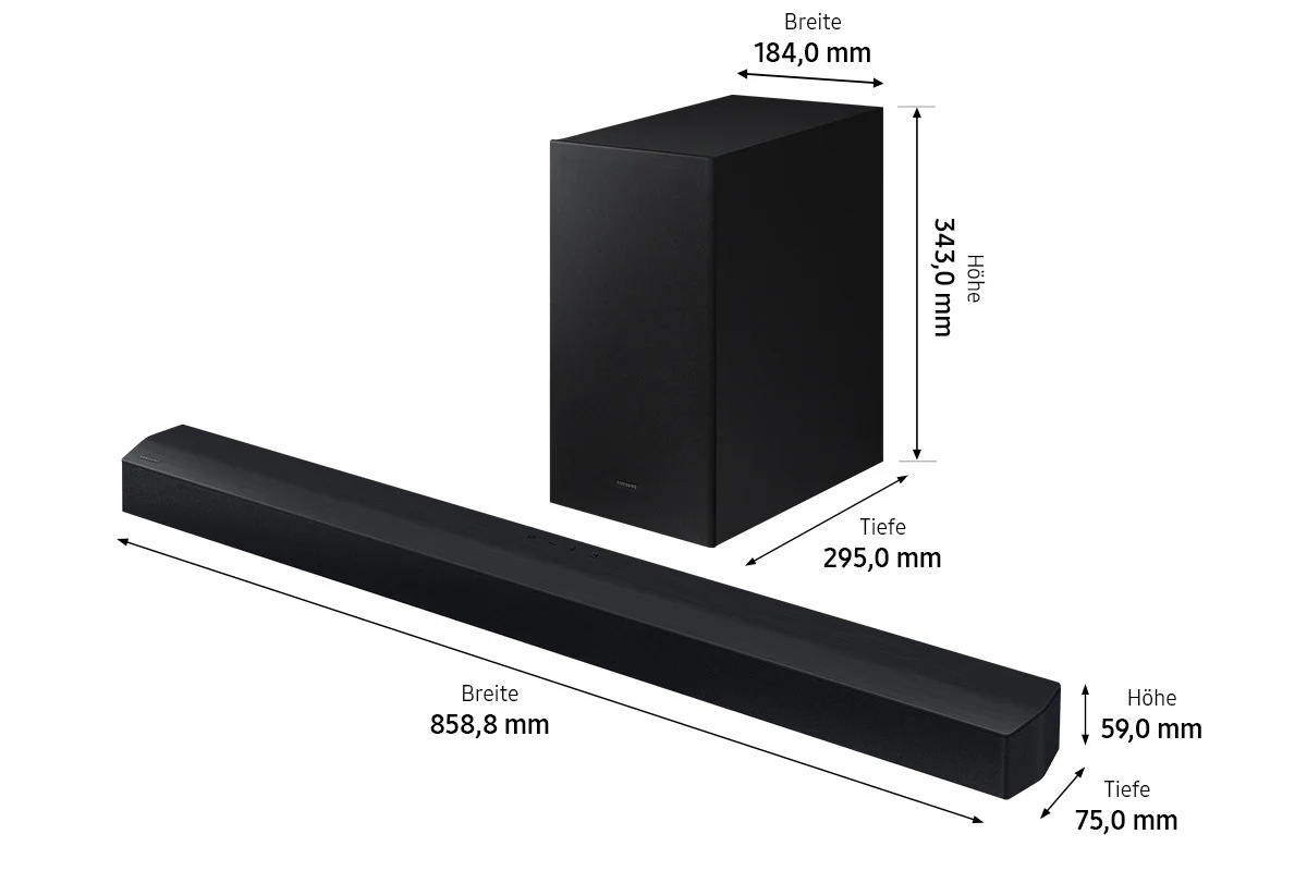 dimension soundbar