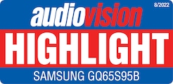 audiovision, Highlight, Ausgabe 8/2022, zum Samsung GQ65S95B, Einzeltes