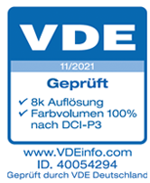 2 Zertifiziert vom Verband der Elektrotechnik Elektronik Informationstechnik e. V. (VDE), mehr unter: VDEinfo.com, ID. 40054294.