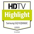 HDTV, Highlight, Ausgabe 2/2023, zum Samsung GQ75QN900C, Einzeltest.