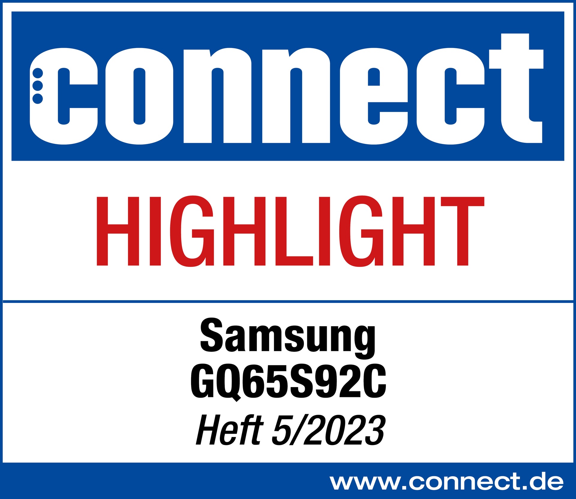 Connect, Highlight, Ausgabe 05/2023, GQ65S92C, Einzeltest.