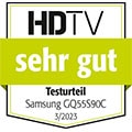 HDTV, sehr gut, Ausgabe 3/2023, zum Samsung GQ55S90C, Einzeltest.