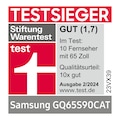 Stiftung Warentest, Testsieger, GUT (1,7), Ausgabe 2/2024, zum Samsung GQ65S90CAT, im Test: 10 Fernseher mit 65 Zoll, Qualitätsurteil: 10x gut.