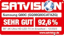 Satvision, Sehr Gut (92.36%), Ausgabe 12/2023, GQ98Q80C, Einzeltest.