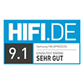 * HIFI.DE, sehr gut (9,1), 03/2024, zur Samsung HW-Q995GD, Einzeltest. 