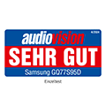 * audiovision, sehr gut, Ausgabe 4/2024, zum Samsung GQ77S95D, Einzeltest.