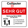 * Computer Bild Gesamturteil Sehr gut (1,1), www.computerbild.de, 02.03.2024, zur Samsung OLED-Serie S95D (77/65/55 Zoll), Einzeltest.