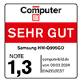 * Computer Bild Gesamturteil Sehr gut (1,3), www.computerbild.de, 03.03.2024, zur Samsung HW-Q995GD, Einzeltest. 