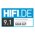 * HIFI.DE Gesamturteil Sehr gut (9,1), Ausgabe 03/2024, zur Samsung HW-Q995GD, Einzeltest. 