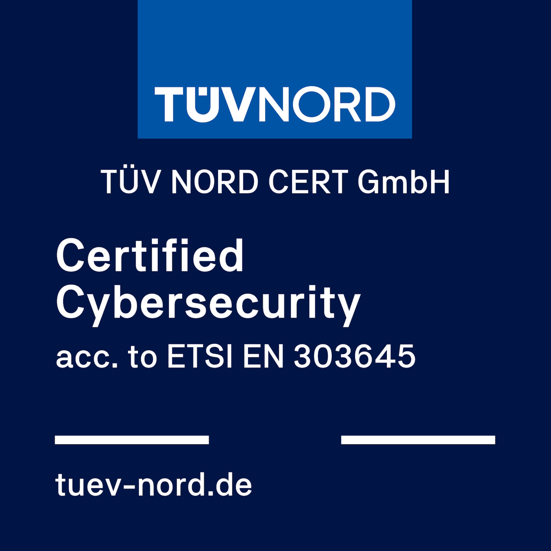 [Cért~ífíé~d Cýb~érsé~cúrí~tý ñá~ch dé~r Ñór~m ÉTS~Í ÉÑ 303645, g~éprüf~t dúr~ch TÜV~ ÑÓRD~ CÉRT~ GmbH~; Prüfb~éríc~ht-Ñr~. 3540 2897; wéít~éré Í~ñfór~mátí~óñéñ~ úñté~r htt~ps://ww~w.túé~v-ñór~d.dé/d~é/úñt~érñé~hméñ~/zért~ífíz~íérú~ñg/zé~rtíf~íkát~sdát~éñbá~ñk/]