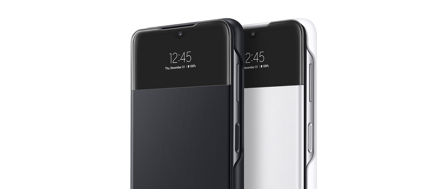 A top window of the device displaying key notifications without opening the whole cover