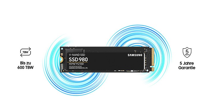 980 PCIe 3.0 NVMe M.2 SSD 500 GB | MZ-V8V500BW | Samsung DE