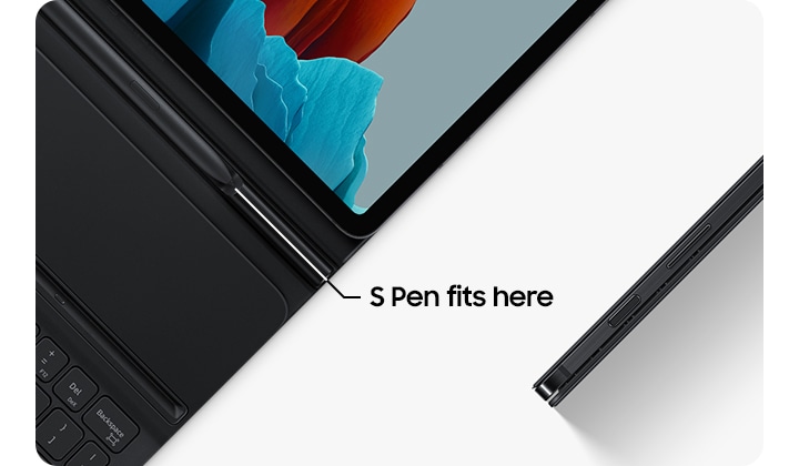 Book Cover Keyboard Slim EF-DT630 für das Galaxy Tab S7 black 