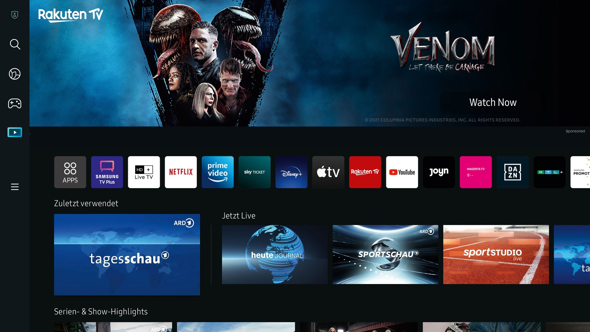 Новий інтерфейс користувача Smart Hub відображає широкий спектр OTT-сервісів і вмісту, що обслуговується.