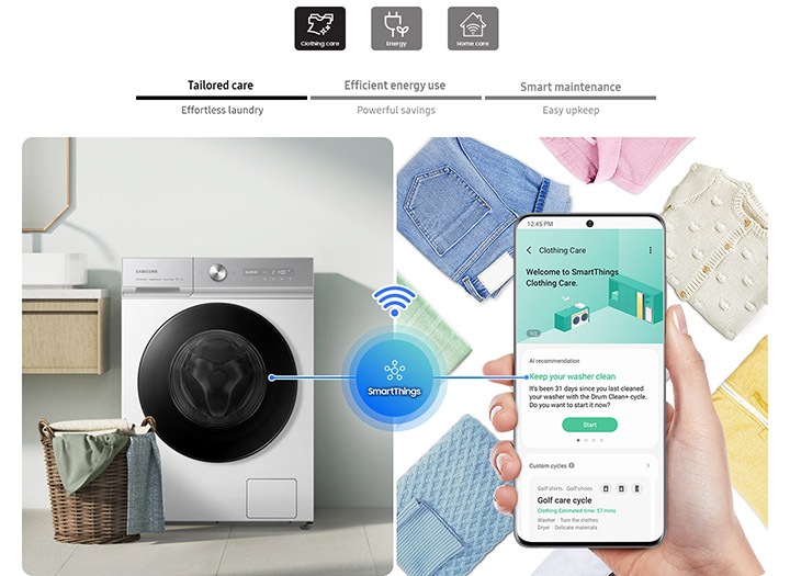 Bespoke AI Waschmaschine WW11BB904AGES2, EEK:A, DE 11 Samsung kg 