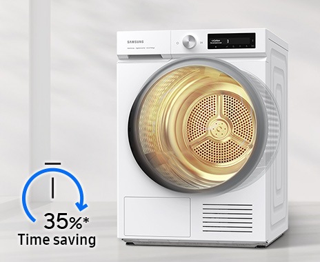 QuickDrive™ saves 35%"* of drying time.