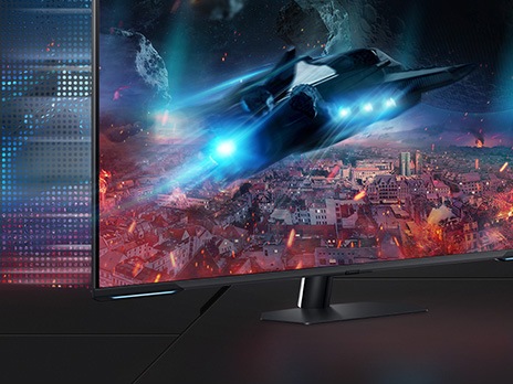 Mit dem Neo G70NC und seinem atemberaubenden Display kannst du Medieninhalte und Spiele intensiv erleben. Tauche ein in brilliante Bilder dank UHD-Auflösung, Quantum Mini-LED-Panel und VESA Display HDR600.