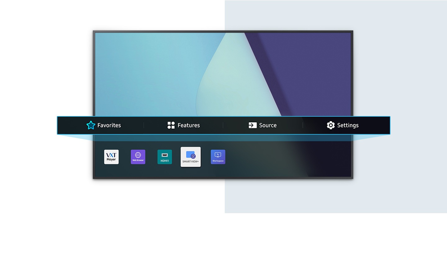 Das Bild zeigt die Home UI des  QM32C Displays