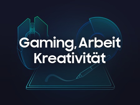 Die Begriffe Gaming, Arbeit und Kreativität sind auf dem Bild zu sehen. 