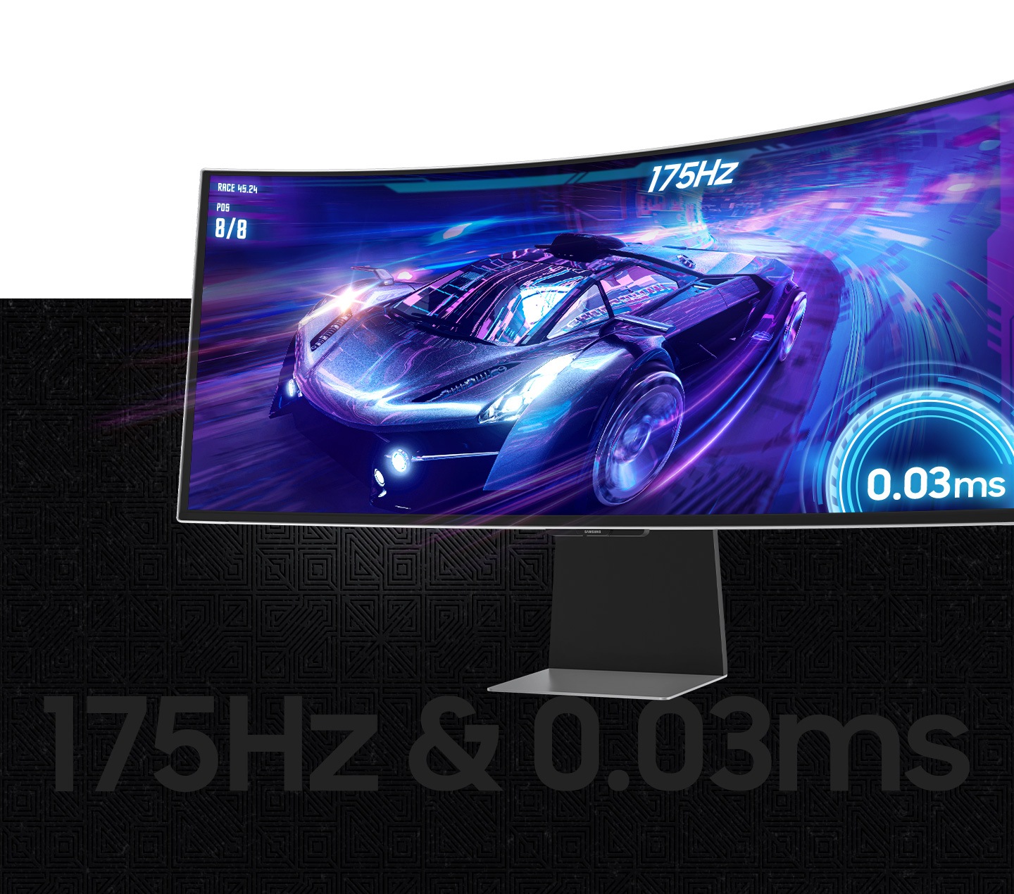 Gaming in Höchstgeschwindigkeit – 175Hz und 0,03ms Reaktionszeit