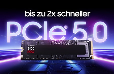 The 9100 PRO says “up to 2x faster” and “PCIe® 5.0”.