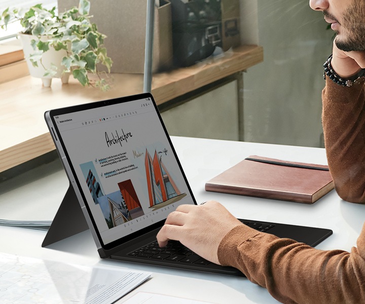 Book Cover Keyboard für das Galaxy Tab S10 FE+ Black