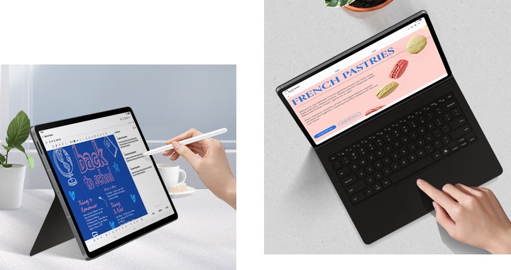 Book Cover Keyboard für das Galaxy Tab S10 FE+ Black