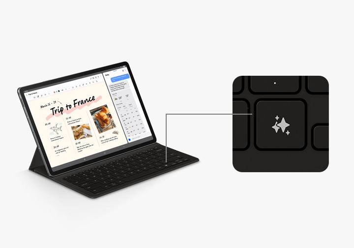 Book Cover Keyboard Slim für das Galaxy Tab S10 FE+ Black