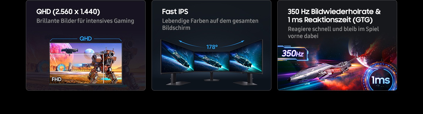 27 inch Samsung Odyssey G6 (G60F) QHD 350Hz Gaming Monitor LS27FG602EUXEN