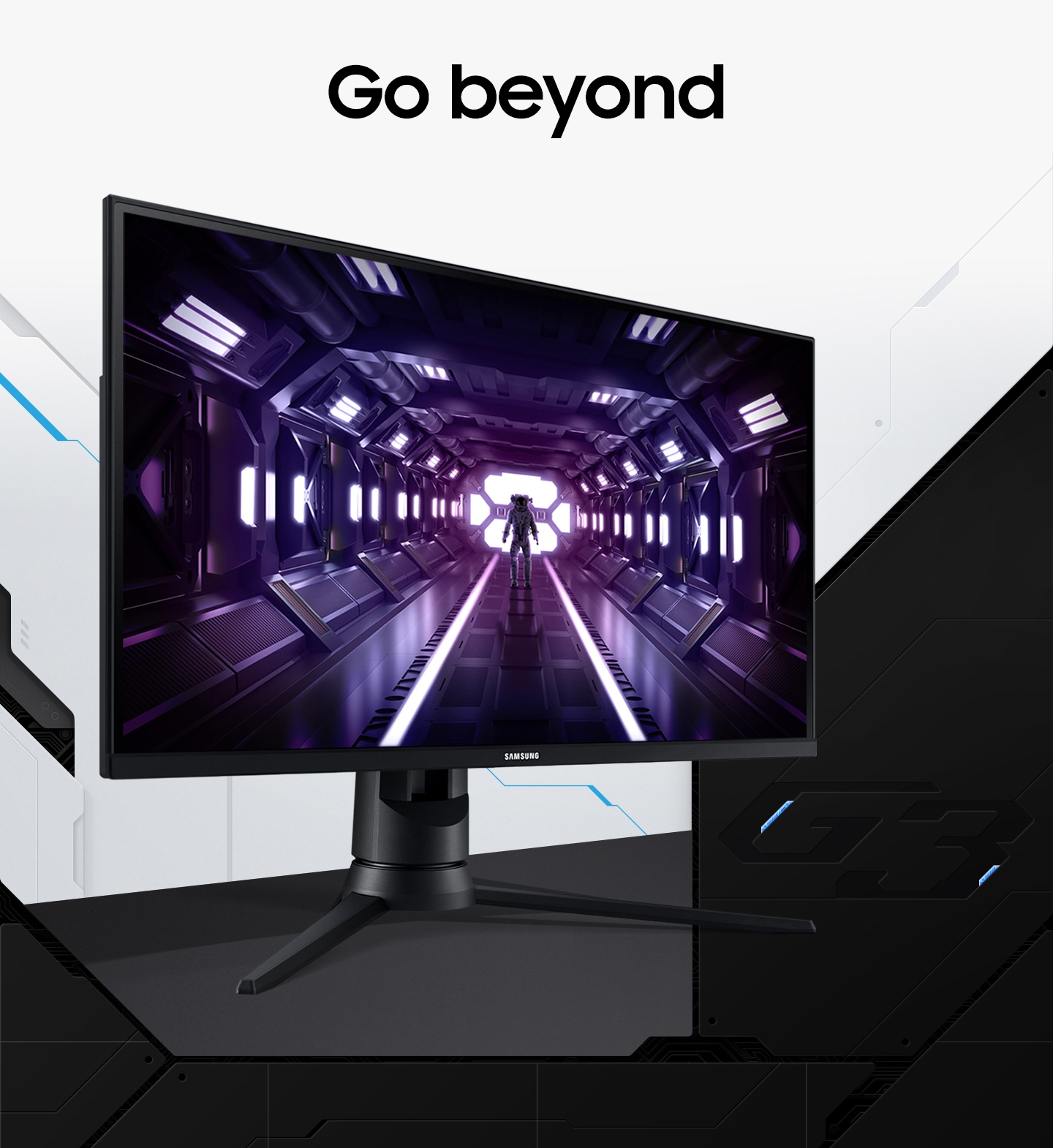 The overall design of the product is shown with its tagline, Go Beyond.