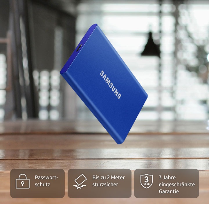 T7 Portable SSD 1 TB Blau | MU-PC1T0T/WW | Samsung Deutschland