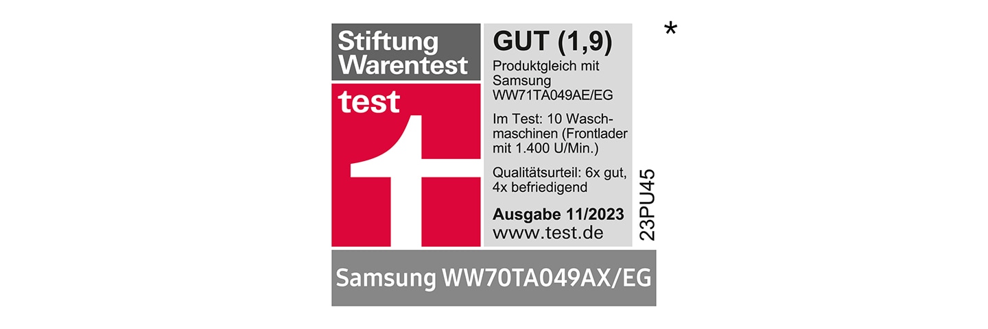 WW5000T, Waschmaschine, Ecobubble™, 7 kg | Samsung Deutschland | Frontlader