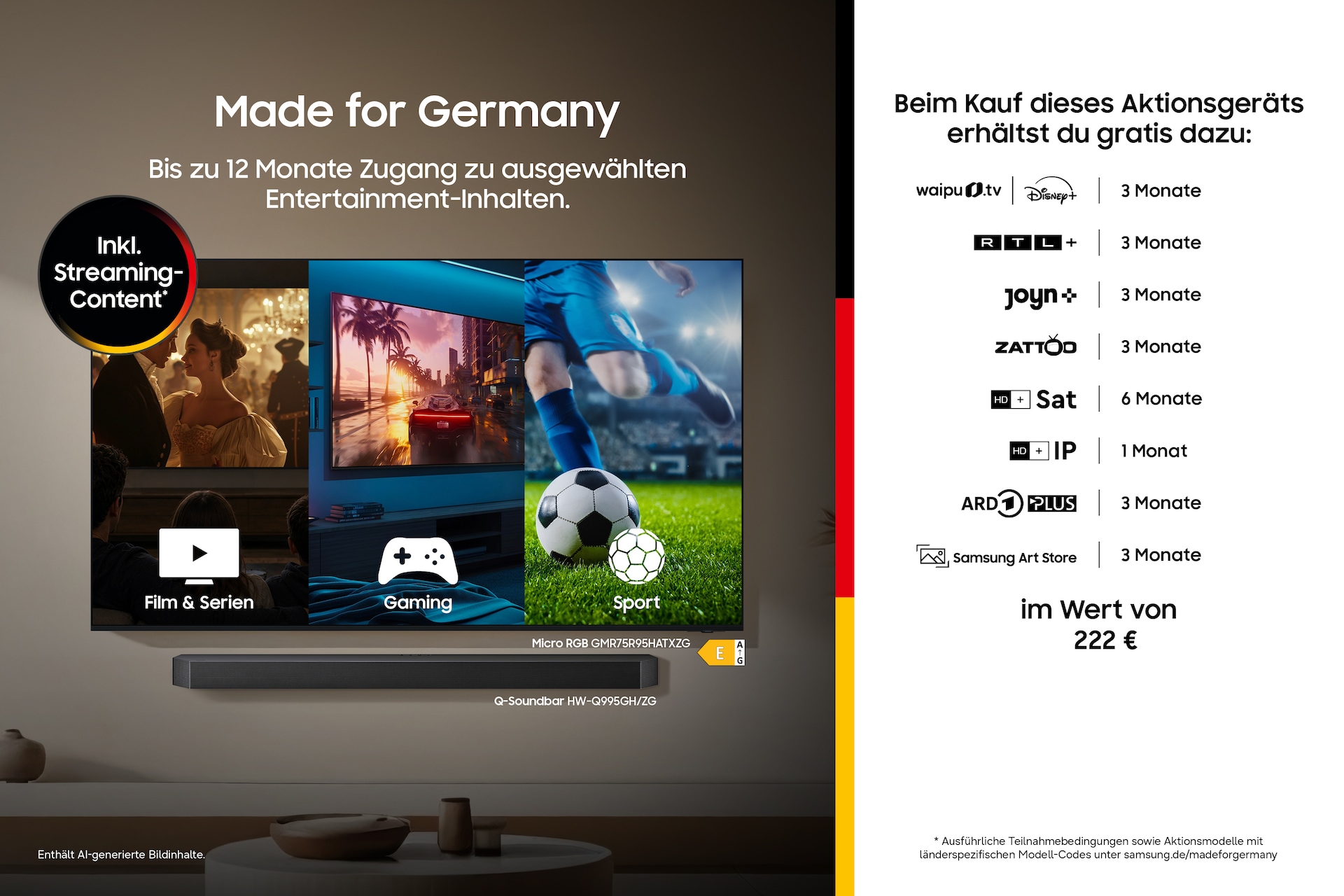 55" Micro RGB R85H 4K Samsung Vision AI Smart TV (2026) Titanium Black