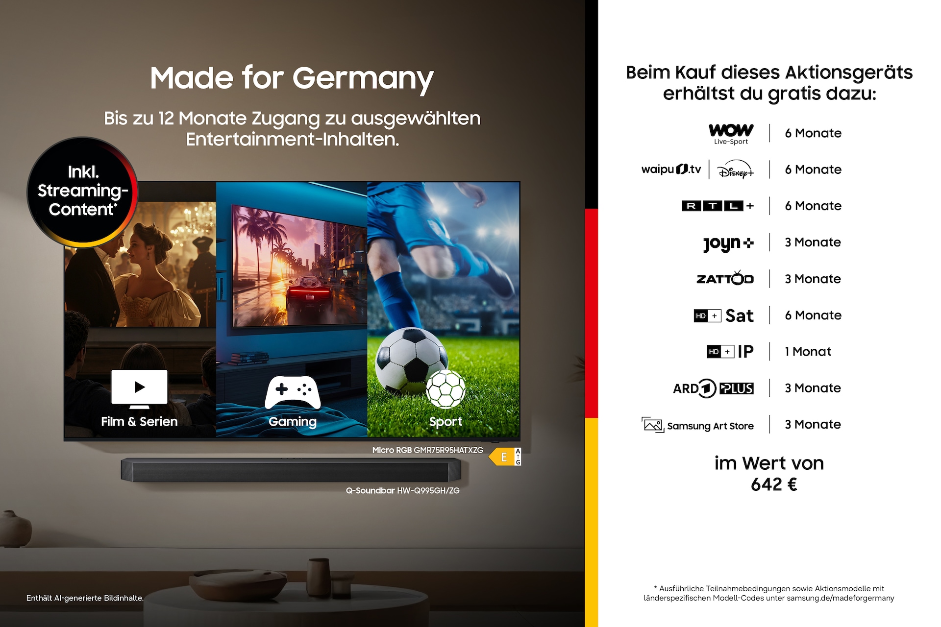 85" Micro RGB R85H 4K Samsung Vision AI Smart TV (2026) Titanium Black