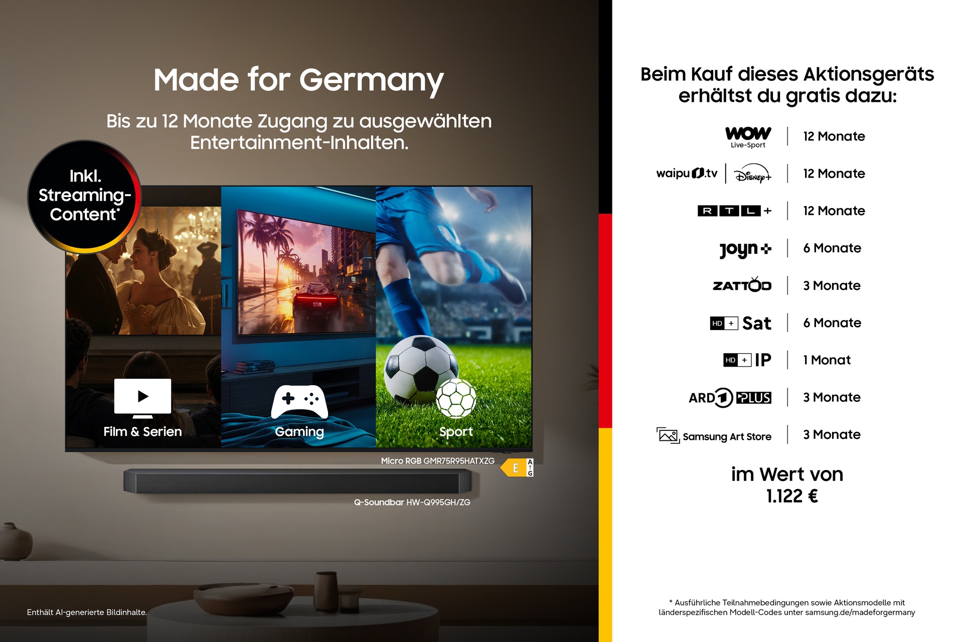 85" Micro RGB R95H 4K Samsung Vision AI Smart TV (2026) Black