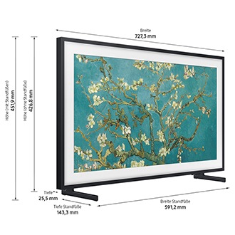 GQ32LS03CBU 32" QLED 4K The Frame LS03C (2023) Dimensionen