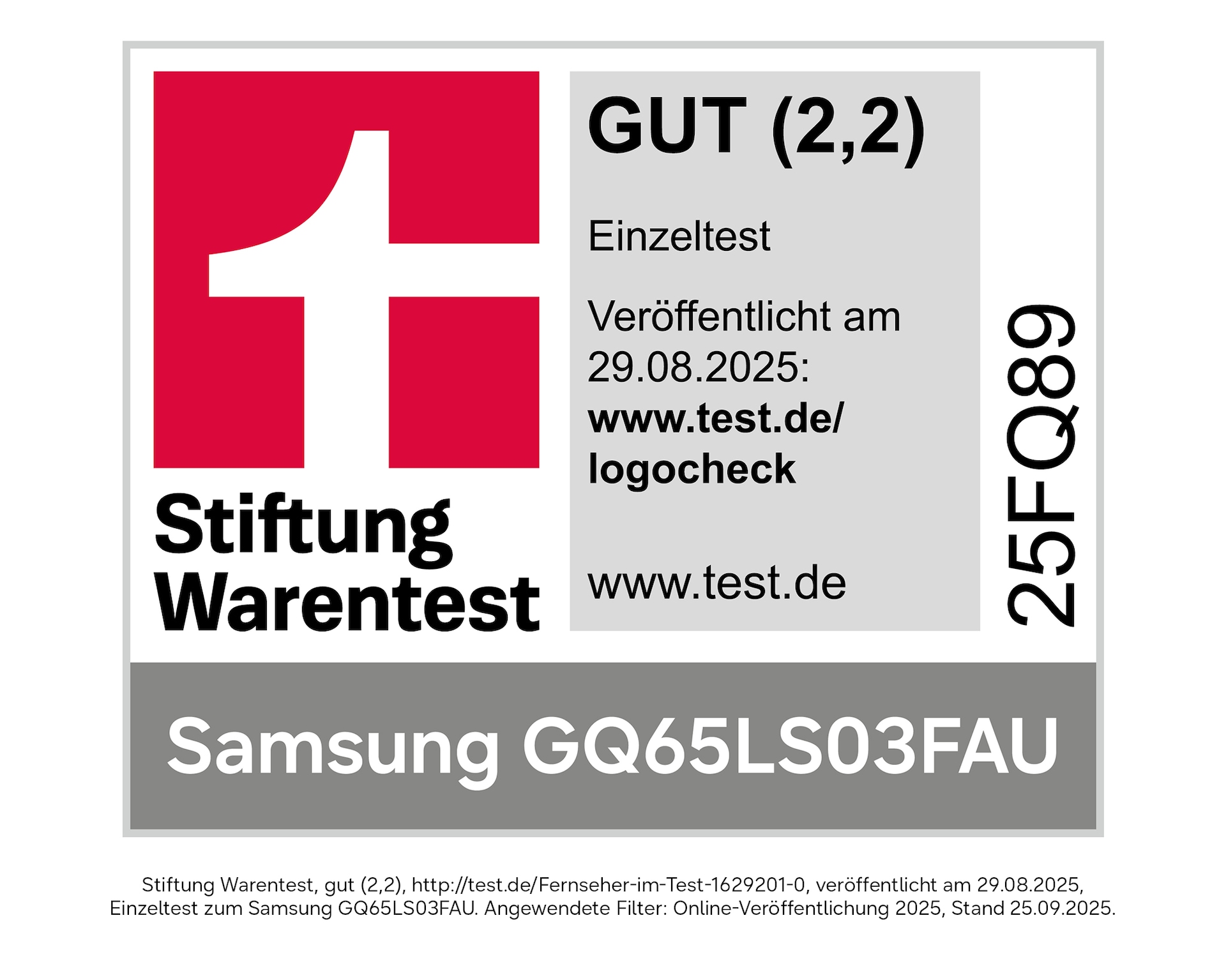 65" The Frame Pro 4K Vision AI Smart TV (2025) Schwarz