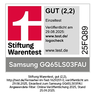 65" The Frame Pro 4K Vision AI Smart TV (2025) Schwarz