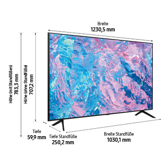 GU55CU7179U dimensions