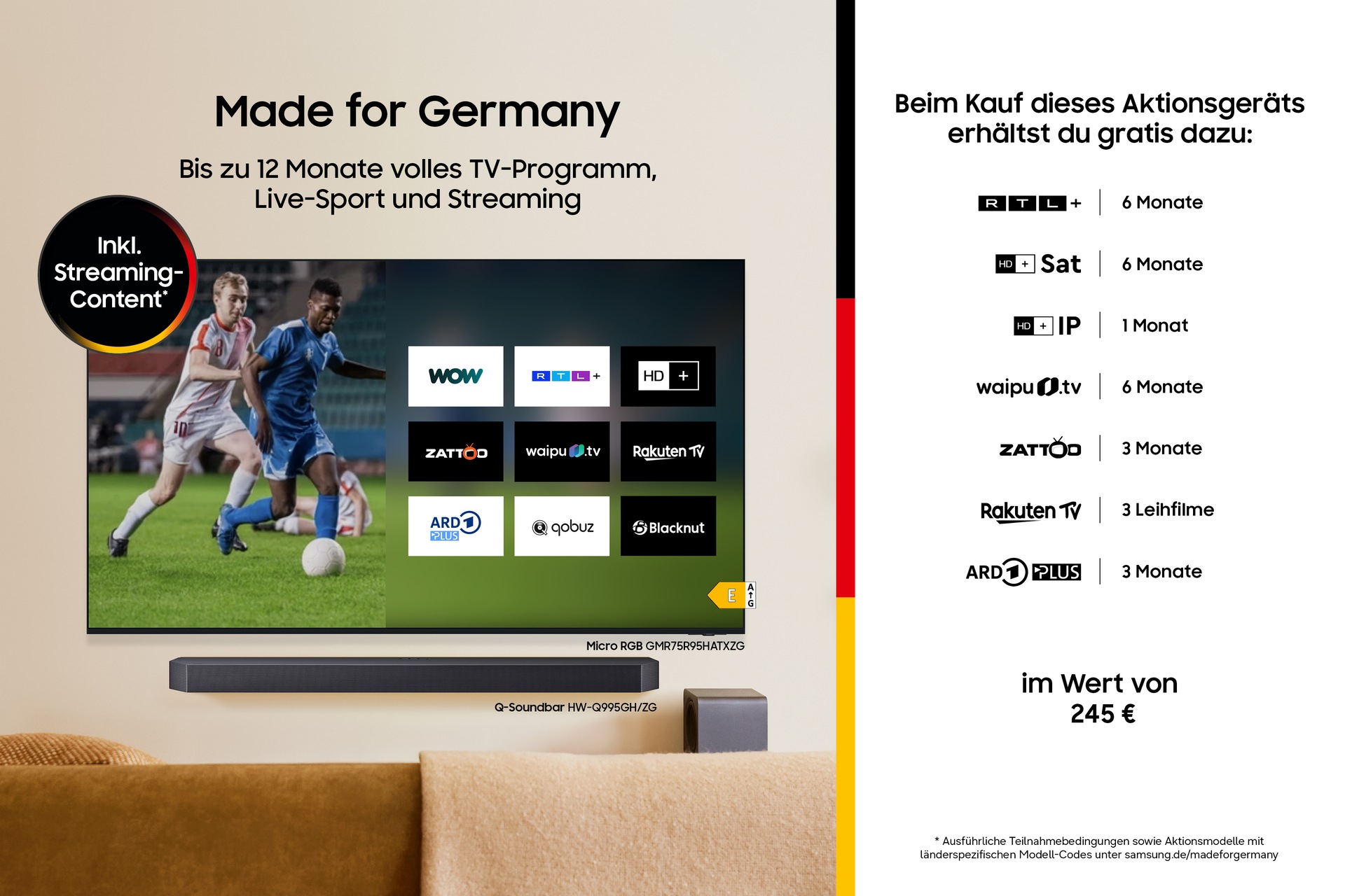 55" Mini LED M70H 4K Samsung Vision AI Smart TV (2026) Titanium Black